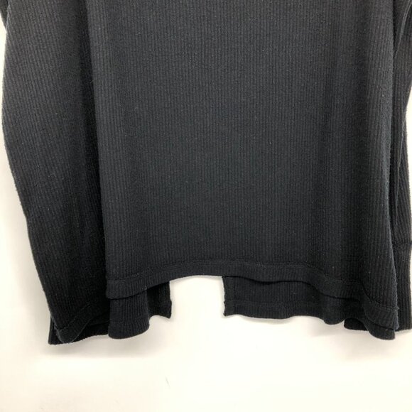Free People Black Juicy Black Ribbed Knit Cowl Neck Tunic Top size XS - Picture 8 of 16